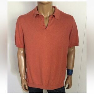 Paul Fredrick Orange Polo Shirt Shirt Size XXL